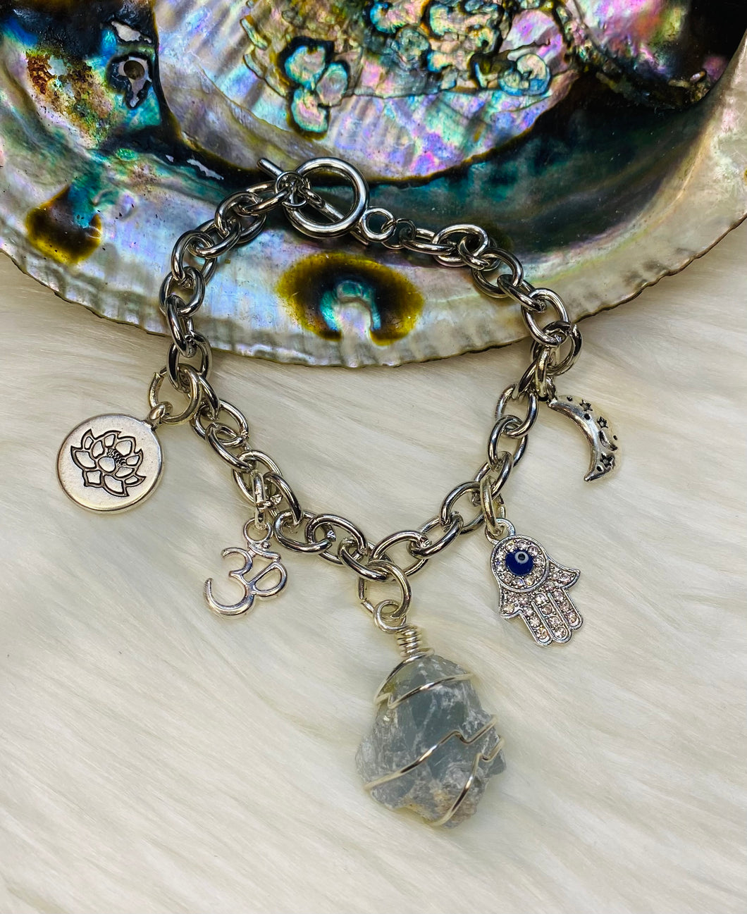 Celestite Charm Bracelet
