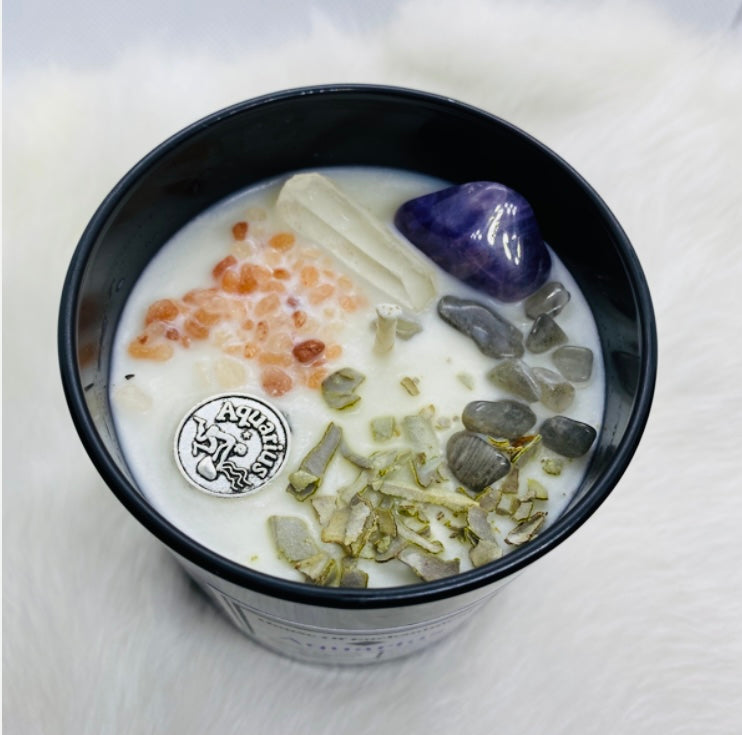 Aquarius Zodiac Candle