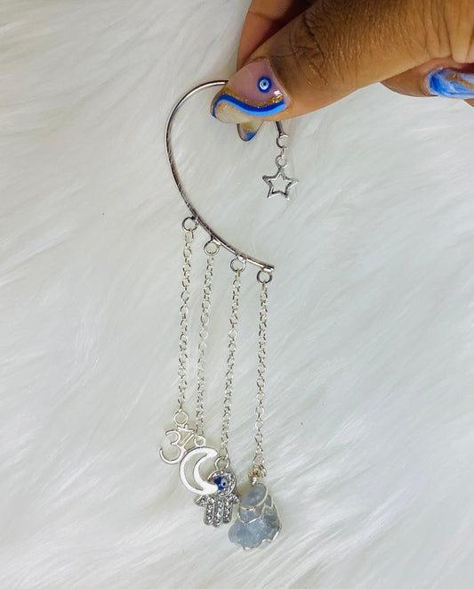 Silver Celestite Ear Cuff